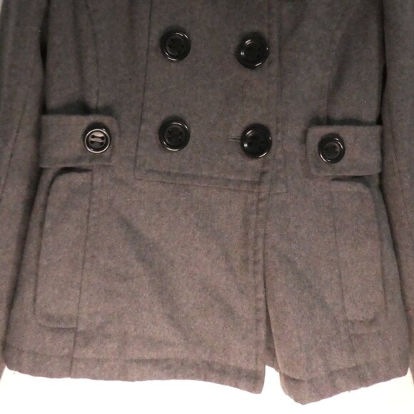 HERITAGE COLLECTION By BASS | xs - extra small | Grey Pea Coat | Ribbed Collar - Picture 7 of 15